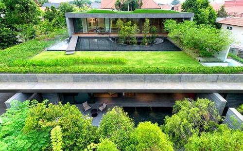 屋顶人造草坪——空中花园